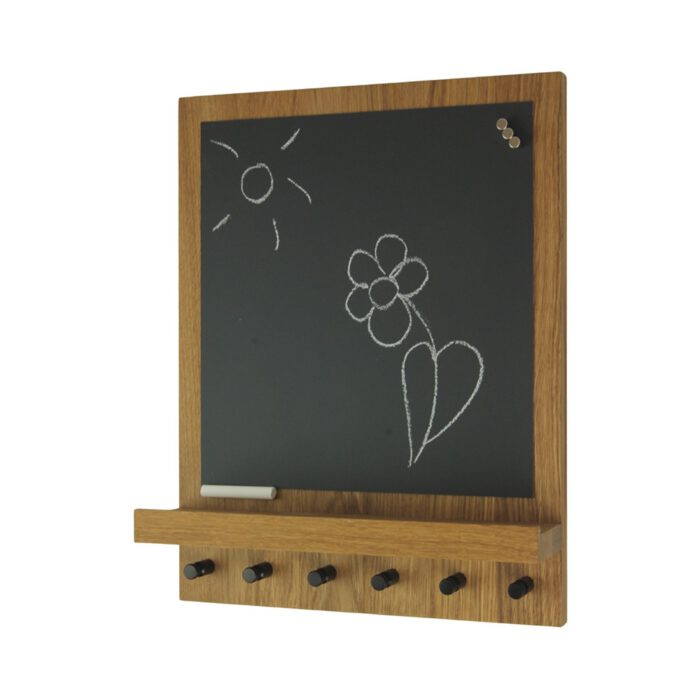 XL Schlüsselboard Magnettafel aus Eichenholz