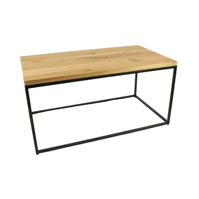 50 x 90 cm Couchtisch mit Metallgestell